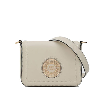 Marc Jacobs Women's Insignia Mini Messenger Bag Gold/Marshmallow - Ready to Ship