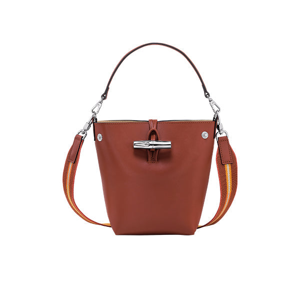 Longchamp Women's Le Roseau XS Bucket Bag Mahogany