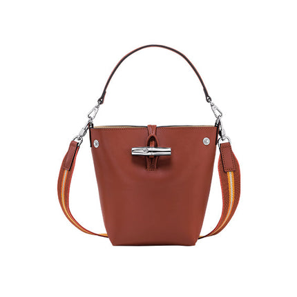 Longchamp Women's Le Roseau XS Bucket Bag Mahogany