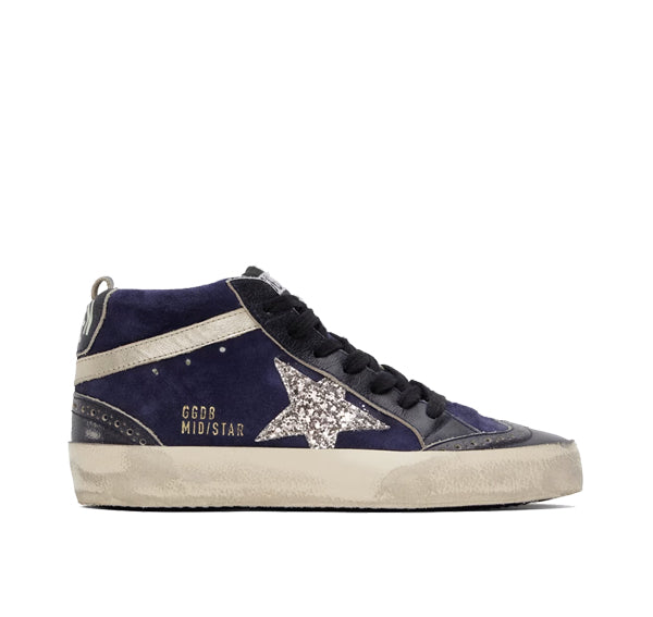 Golden Goose Women's Mid Star Sneakers Blue/Navy