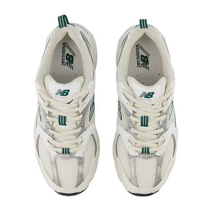 New Balance 530 Sea Salt with White and Marsh Green MR530SX