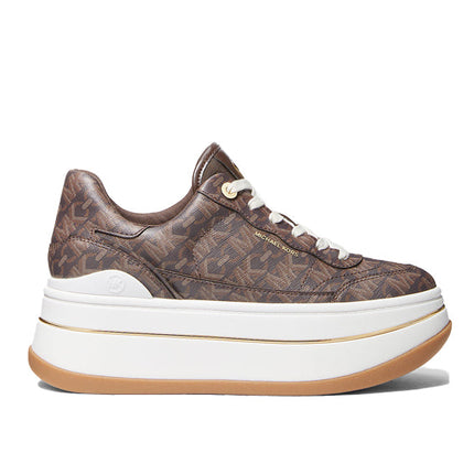 Michael Kors Women's Hayes Empire Signature Logo Platform Sneaker Brown