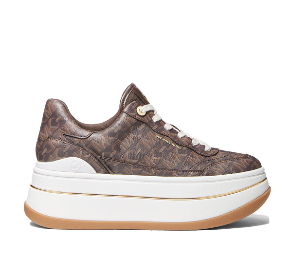 Michael Kors Women's Hayes Empire Signature Logo Platform Sneaker Brown