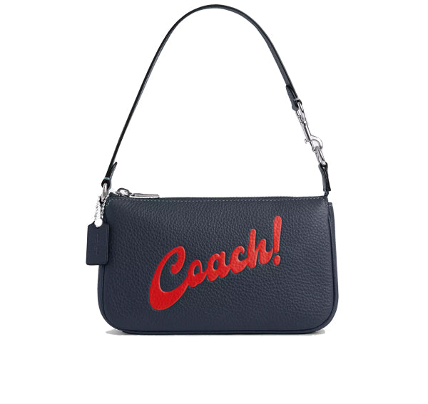 Coach Women's Nolita 19 With Coach Graphic Silver/Denim