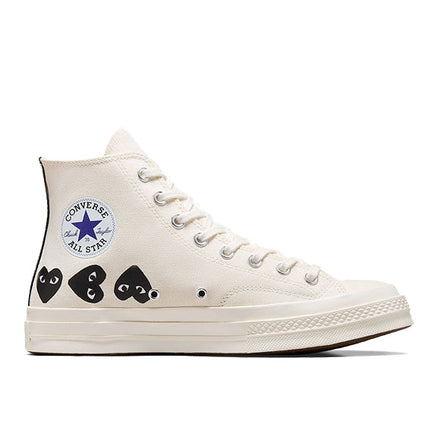 Converse x Comme des Garçons PLAY Chuck 70 Multi Heart High Top Milk/Black/Egret