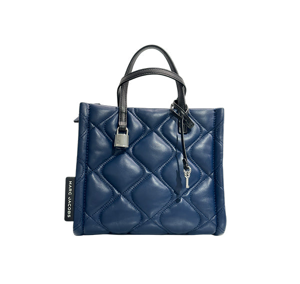 Marc Jacobs Women's Mini Grind Quilted Leather Tote Azure Blue