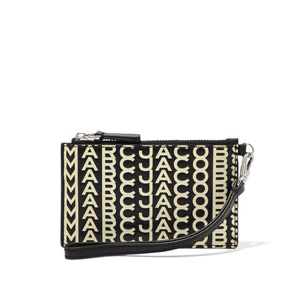 Marc Jacobs Women's The Monogram Leather Top Zip Wristlet Multi