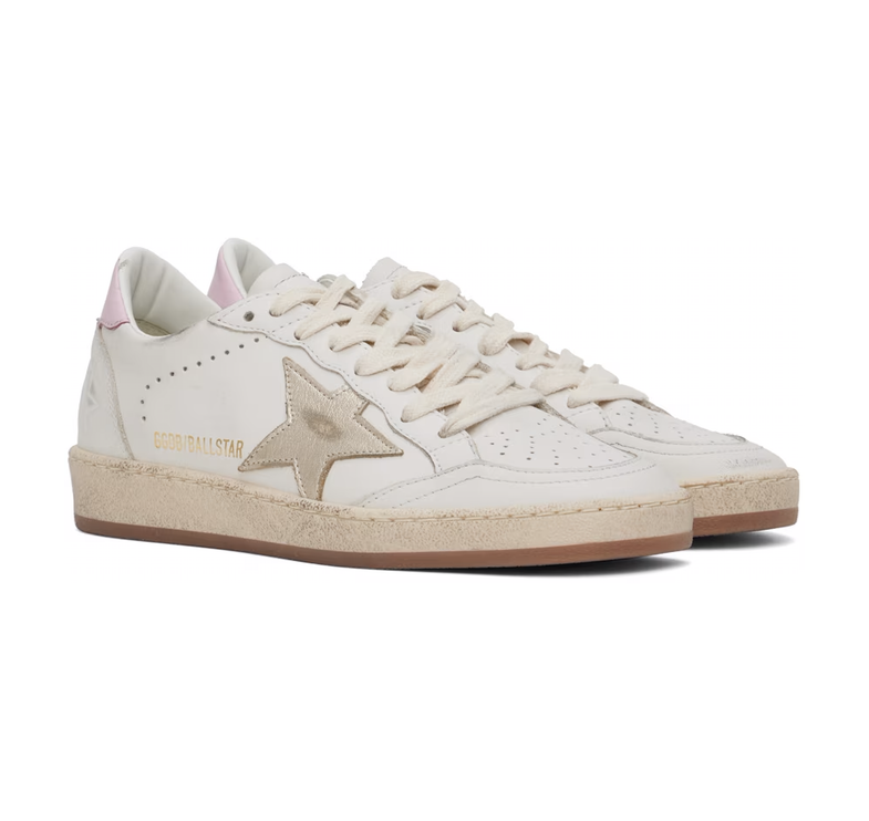 Golden Goose Women's Ball Star Sneakers White/Pink