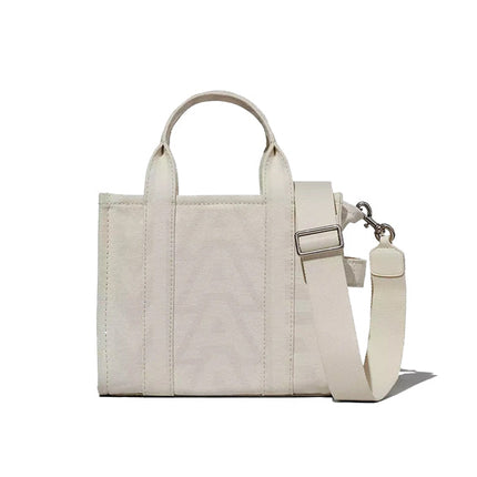 Marc Jacobs Women's The Outline Monogram Small Tote Bag Optic White