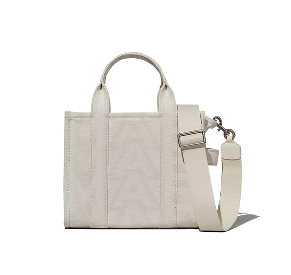 Marc Jacobs Women's The Outline Monogram Small Tote Bag Optic White