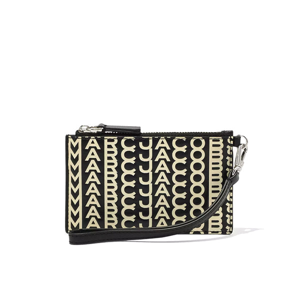 Marc Jacobs Women's The Monogram Leather Top Zip Wristlet Multi