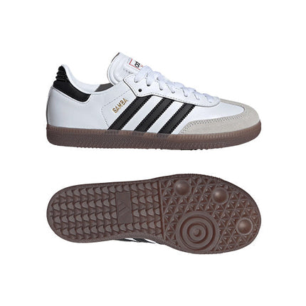 Adidas Big Kid's Samba J Cloud White/Core Black/Gum IF1944 - Special Price - Ready to Ship