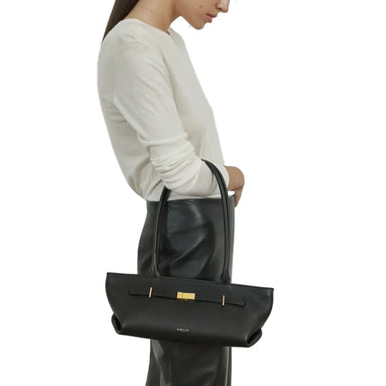 DeMellier London Women's The New York Shoulder Black Small Grain