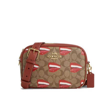 Coach Women's Coach X Tom Wesselmann Jamie Camera Bag In Signature Canvas Gold/Khaki/Terracotta Multi