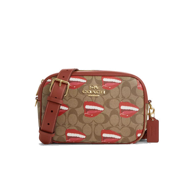 Coach Women's Coach X Tom Wesselmann Jamie Camera Bag In Signature Canvas Gold/Khaki/Terracotta Multi