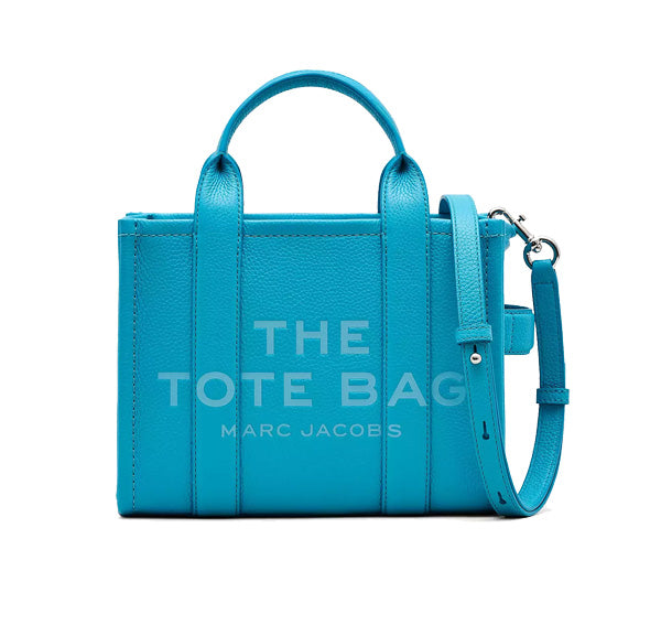 Marc Jacobs Women's The Leather Medium Tote Bag Aqua