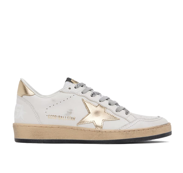 Golden Goose Women's Ball Star Sneakers White/Gold