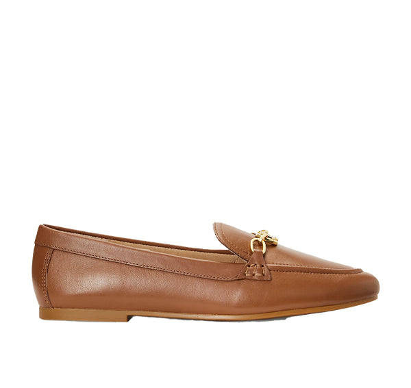 Polo Ralph Lauren Women's Averi Nappa Leather Loafer Deep Saddle Tan