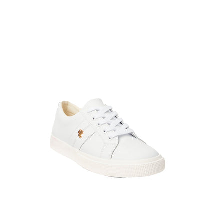 Polo Ralph Lauren Women's Janson II Action Leather Sneaker RL White - Ready to Ship