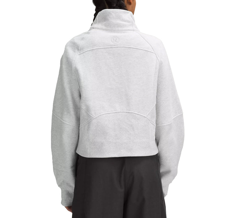 lululemon Women's Scuba Oversized Funnel Neck Half Zip Heathered Core Ultra Light Grey