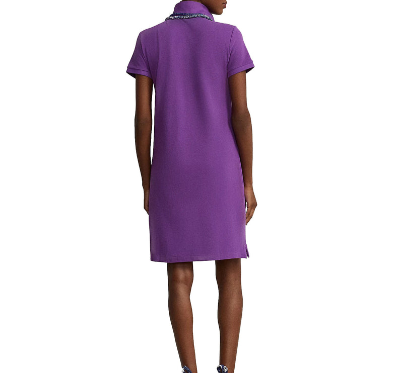 Polo Ralph Lauren Women's Cotton Mesh Polo Dress Paloma Purple