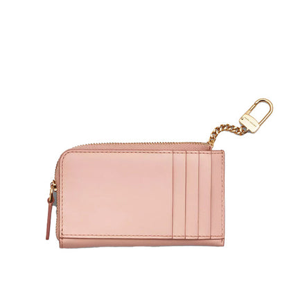 Marc Jacobs Women's The Leather J Marc Top Zip Multi Wallet Rose