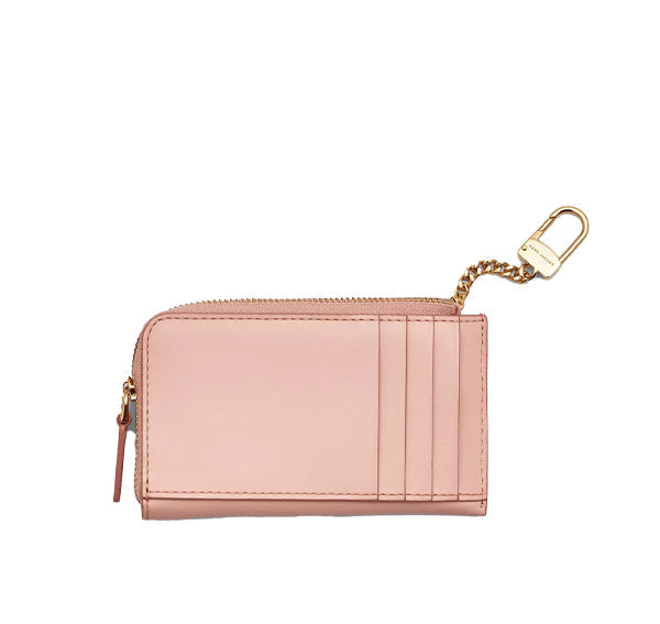 Marc Jacobs Women's The Leather J Marc Top Zip Multi Wallet Rose