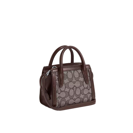 Coach Women's Andrea Mini Carryall In Signature Jacquard Silver/Oak/Maple