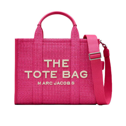 Marc Jacobs Women's The Woven Medium Tote Bag Hot Pink