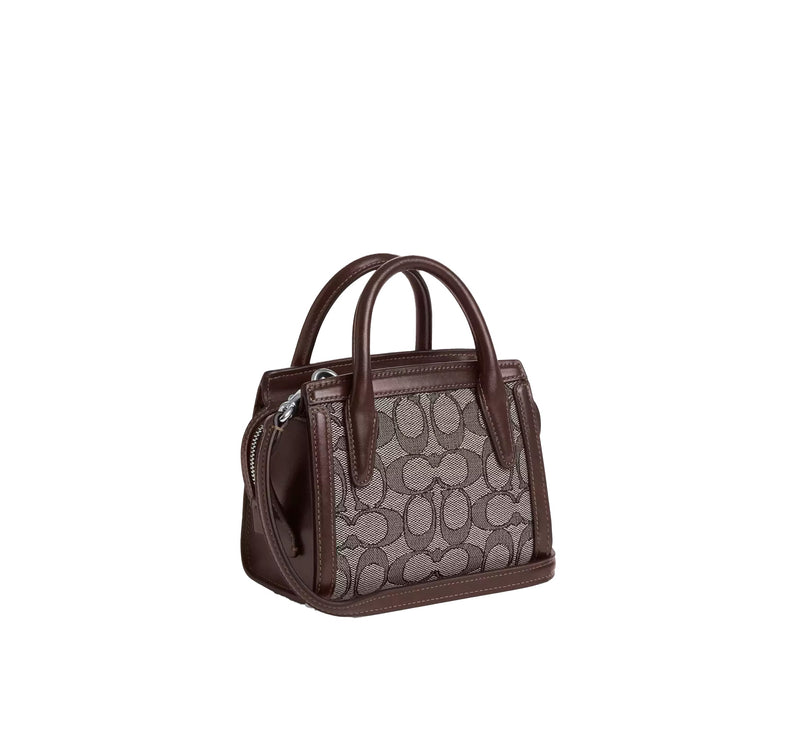 Coach Women's Andrea Mini Carryall In Signature Jacquard Silver/Oak/Maple