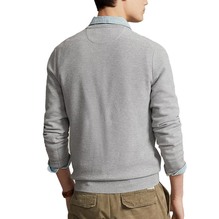 Polo Ralph Lauren Men's Textured Cotton Crewneck Sweater Andover Heather