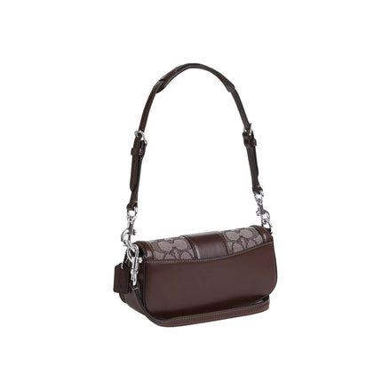 Coach Women's Andrea Small Shoulder Bag In Signature Jacquard Silver/Oak/Maple