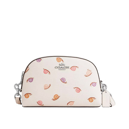 Coach Women's Madi Crossbody With Snail Print Silver/Chalk Multi