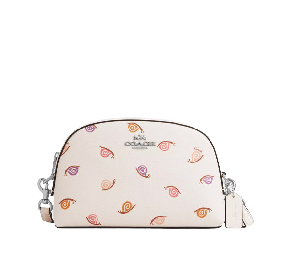 Coach Women's Madi Crossbody With Snail Print Silver/Chalk Multi