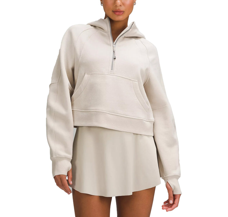 lululemon Women's Scuba Oversized Half Zip Hoodie Mojave Tan