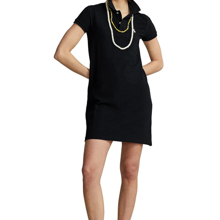 Polo Ralph Lauren Women's Cotton Mesh Polo Dress Polo Black