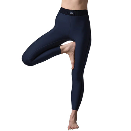 Alo Yoga Women's Airlift High Wasist 7/8 Line Up Legging Navy