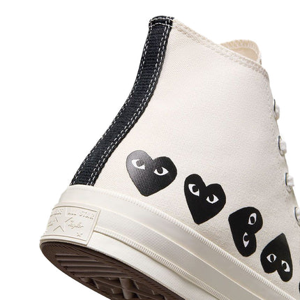 Converse x Comme des Garçons PLAY Chuck 70 Multi Heart High Top Milk/Black/Egret