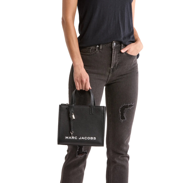 Marc Jacobs Women's Mini Grind Branded Leather Tote Bag Black