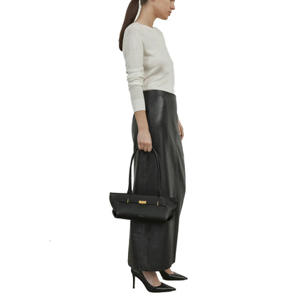 DeMellier London Women's The New York Shoulder Black Small Grain