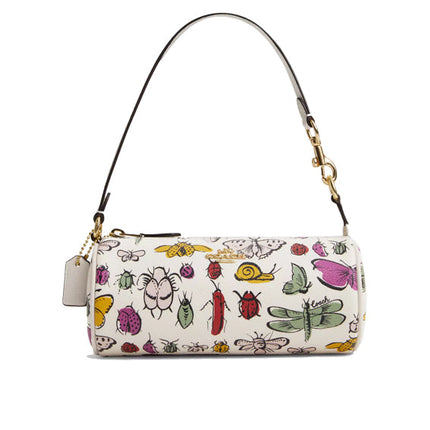 Coach Women's Nolita Barrel Bag With Creature Print Gold/Chalk Multi