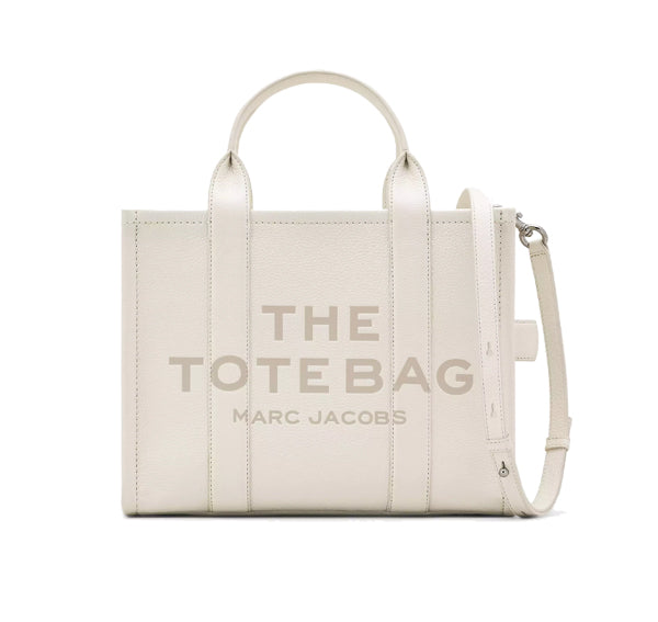 Marc Jacobs Women's The Leather Medium Tote Bag Cotton/Silver