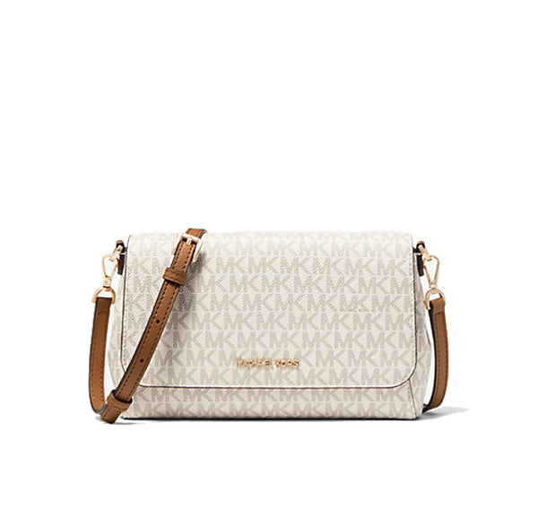 Michael Kors Women's Medium Logo Convertible Crossbody Bag Vanillla