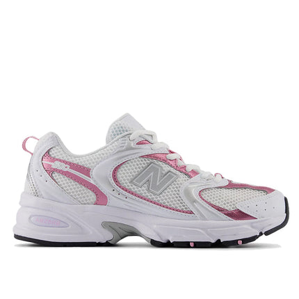 New Balance 530 White with Pink Sugar and Silver Metallic MR530PK