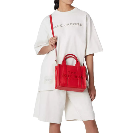 Marc Jacobs Women's The Leather Small Tote Bag True Red