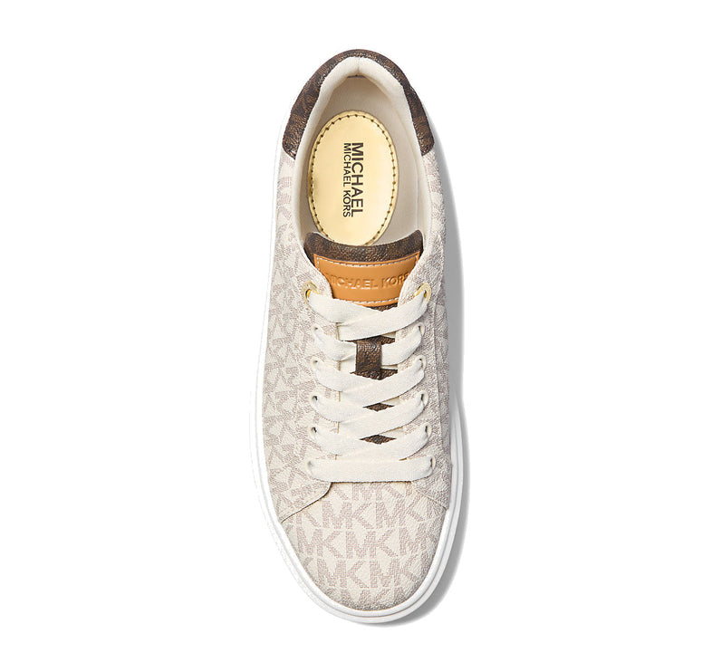 Michael Kors Women's Romey Two Tone Logo Platform Sneaker Vanilla