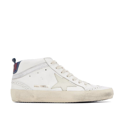 Golden Goose Women's Mid Star Sneakers White/Ivory/Silver