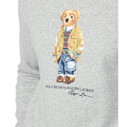 Polo Ralph Lauren Men's Yellow Jacket Polo Bear Hoodie Grey