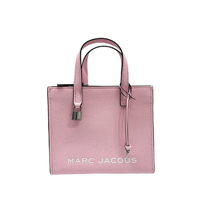 Marc Jacobs Women's Mini Grind Branded Leather Tote Bag Pink