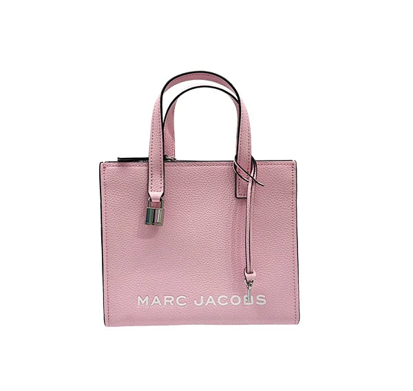 Marc Jacobs Women's Mini Grind Branded Leather Tote Bag Pink
